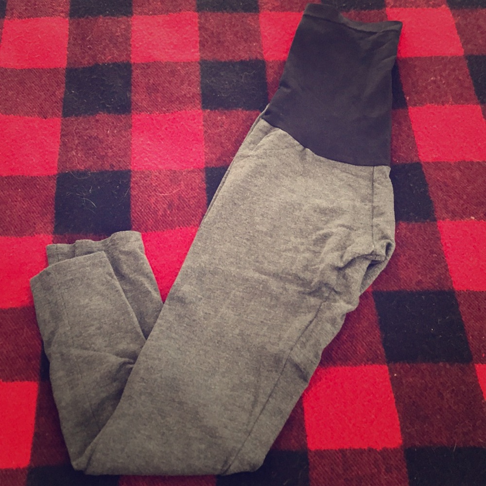Gray trousers leggings ( maternity)